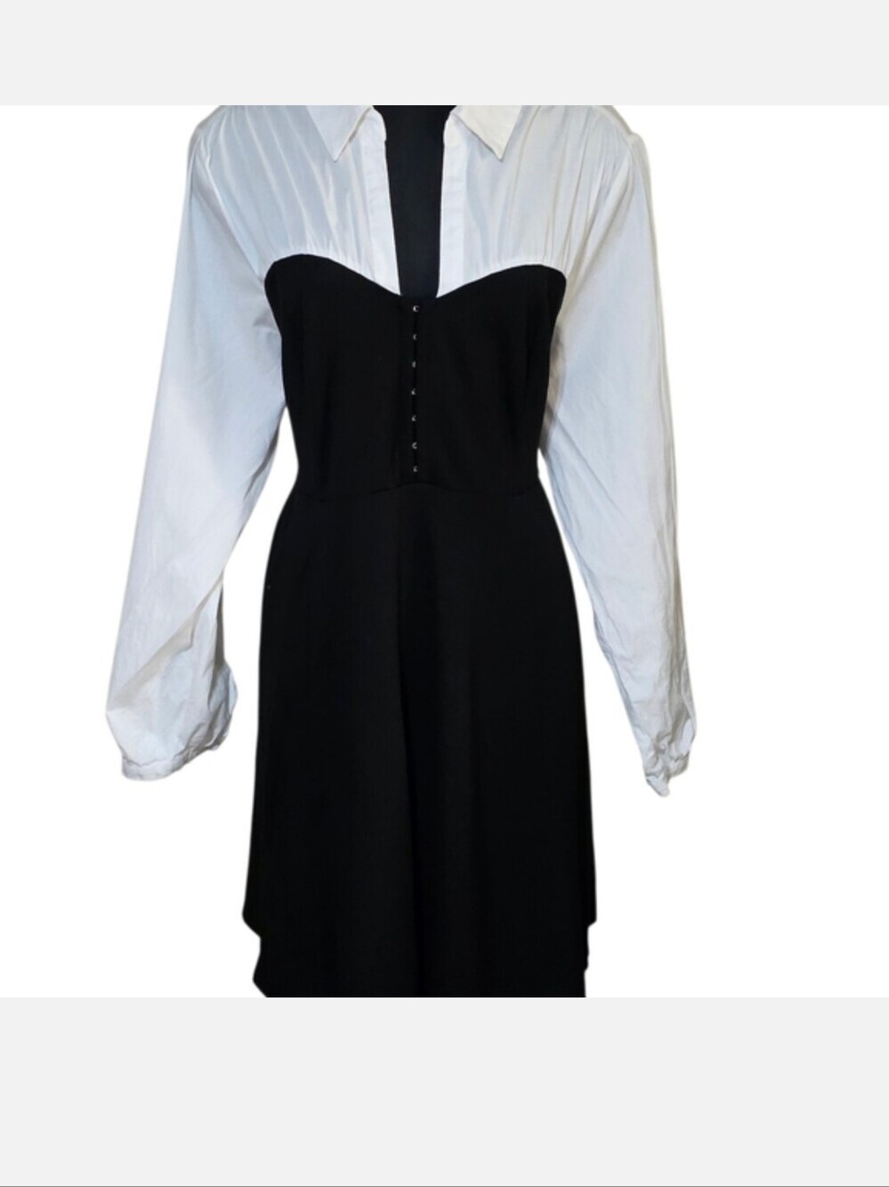 Torrid 2x Mini Poplin Top Ponte Bustier Shirt Dress - Picture 5 of 5